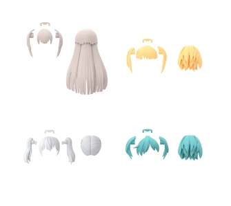 Model do składania Bandai 30MS OPTION HAIR STYLE PARTS VOL.5 ALL 4 TYPES