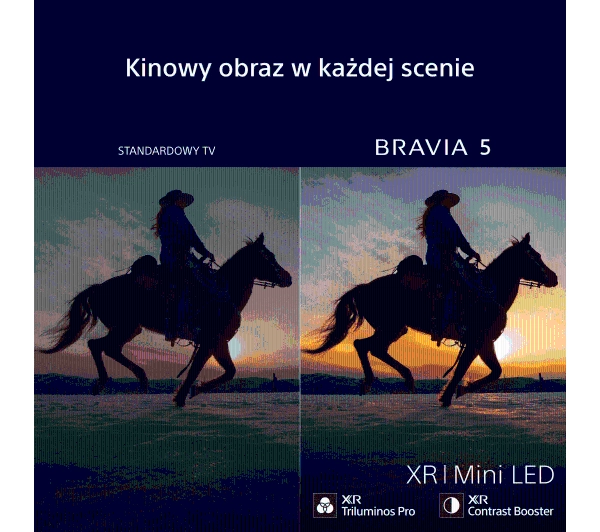 Sony BRAVIA 5 K-75XR55 75" 4K Mini LED 120Hz Google TV Dolby Vision Dolby Atmos HDMI 2.1 DVB-T2 - ⚡ EURO HIT CENOWY! ⚡ - Kup na Raty - RRSO 0%