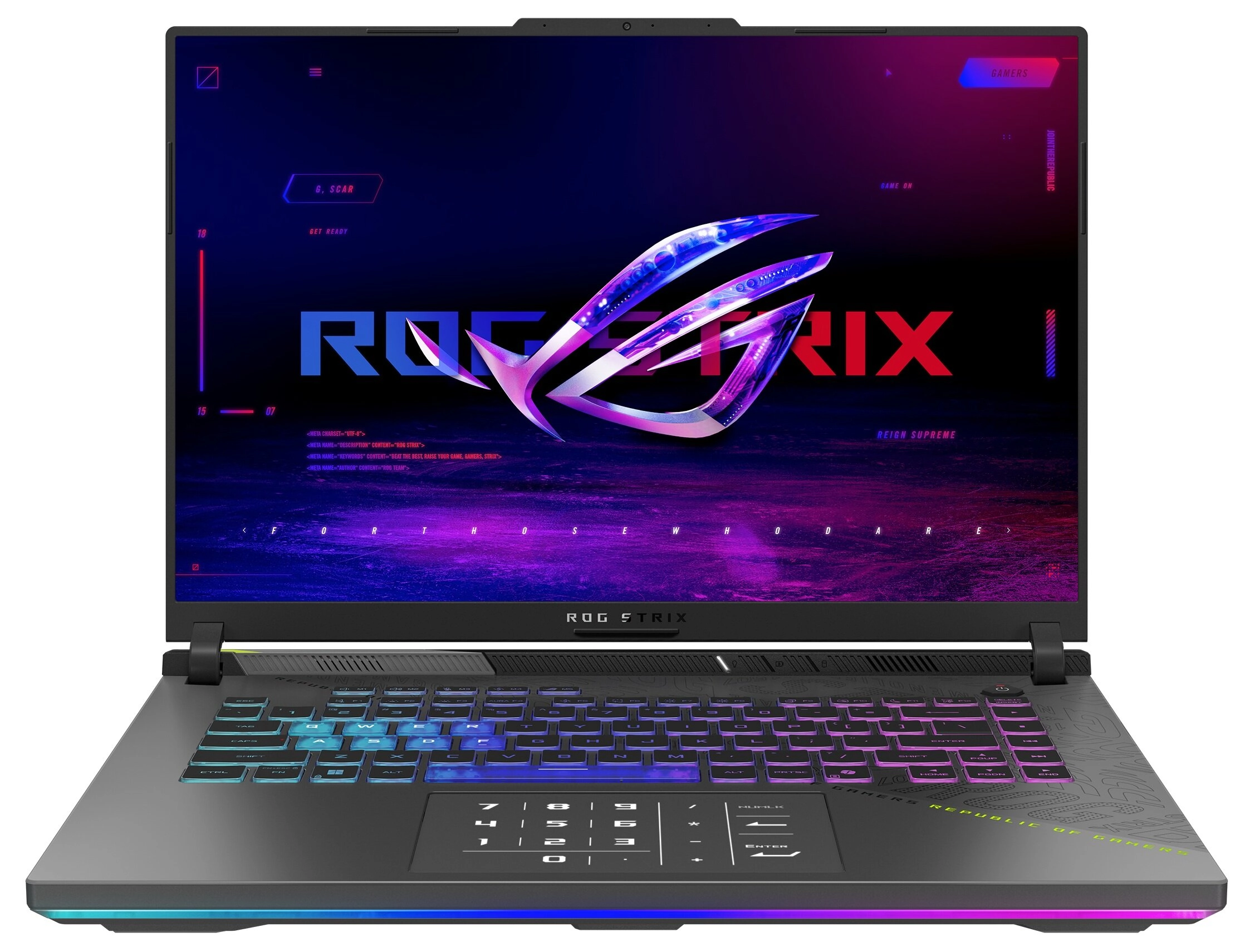 Laptop gamingowy ASUS ROG Strix G16 2025 G614PR-R9161W 16" 165Hz R9 8940HX 16GB RAM 1TB Dysk SSD RTX5070Ti DLSS4 Win11 Szary Funkcje AI