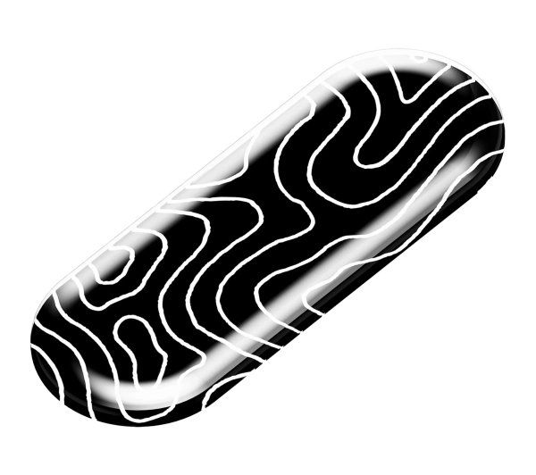 HyperX Glass Skates Czarno-biały