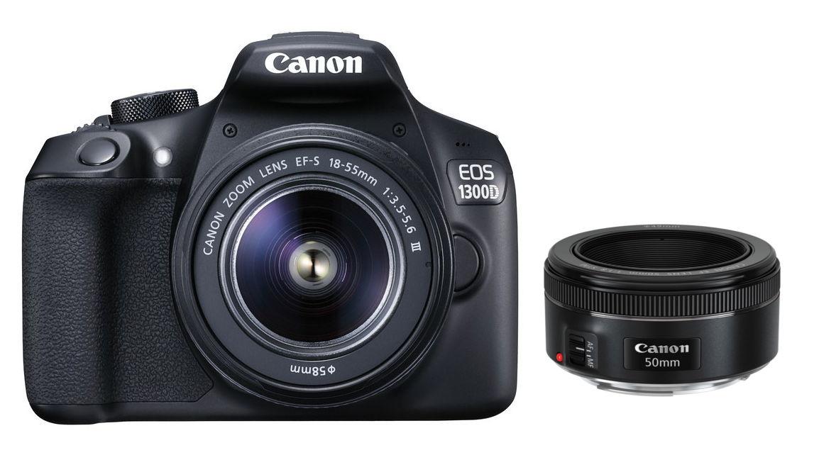 Lustrzanka Canon EOS 1300D + 18-55mm III + 50mm STM