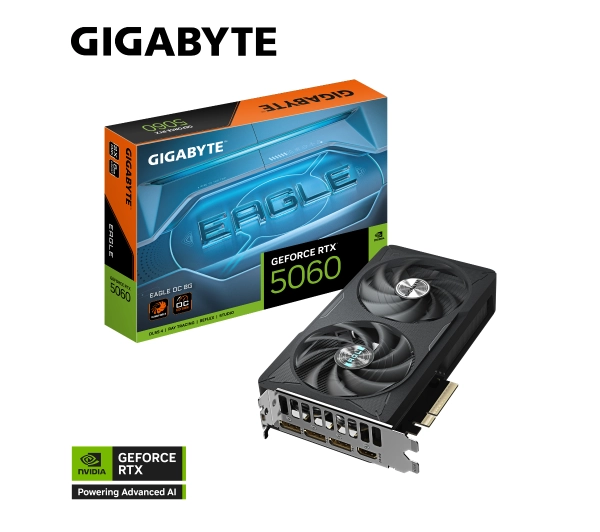 Gigabyte GeForce RTX 5060 EAGLE OC 8GB GDDR7 128bit DLSS 4 - Kup na Raty - RRSO 0%