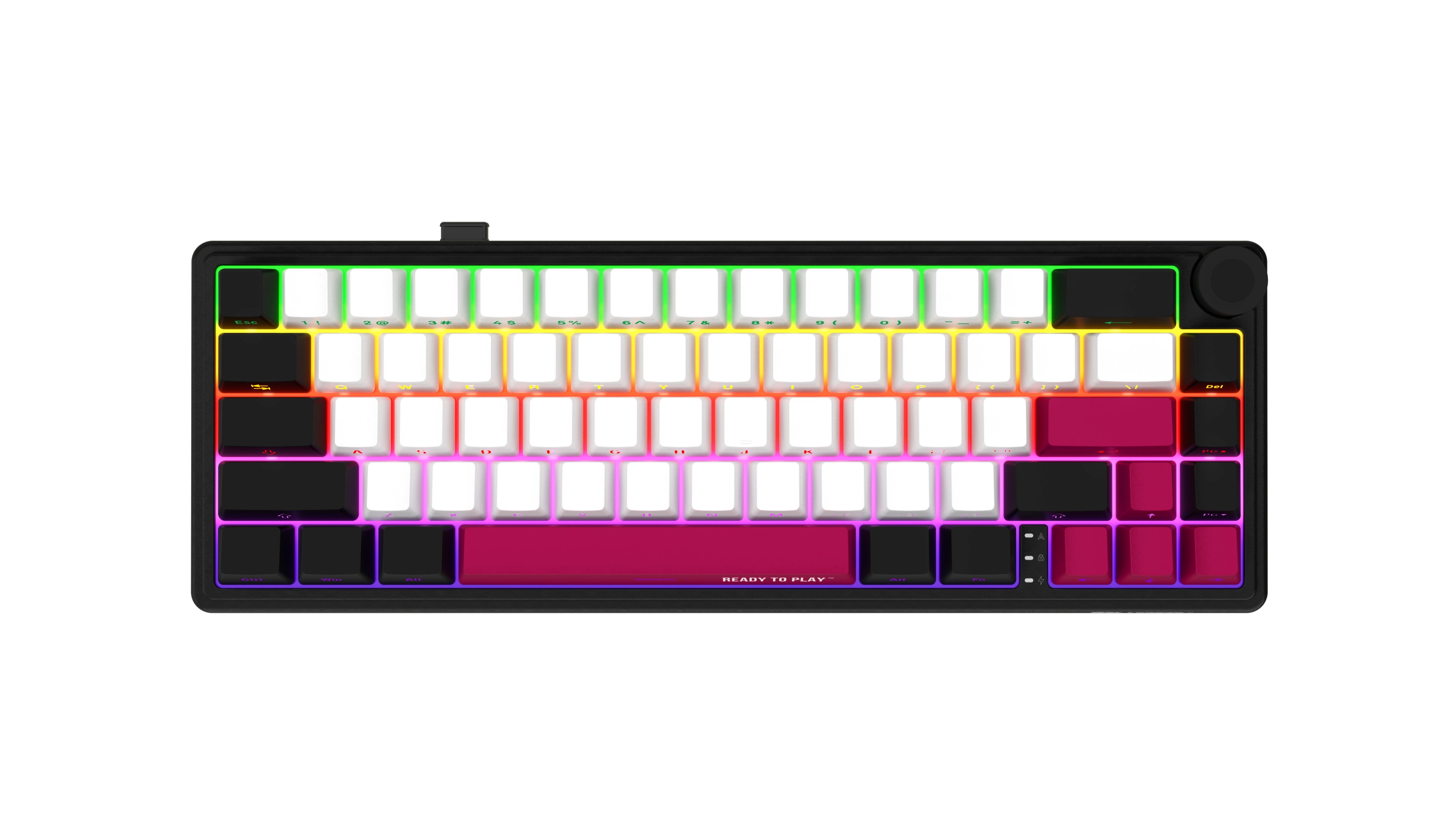 Klawiatura mechaniczna Lorgar KBP70MW Toxic Purple Czarno-czerwony