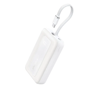 Powerbank Anker Zolo (A1689H21) 20000mAh 30W wbudowany kabel USB-C Biały