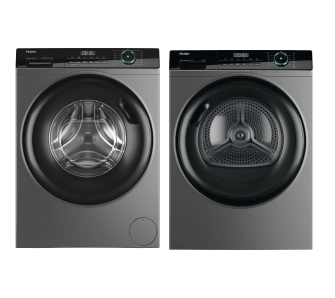 Zestaw Haier pralka I-Pro 3 HW80-B14939S8-S 8kg 1400obr/min + suszarka I-Pro 3 HD90-A3939R-S 58cm 9kg