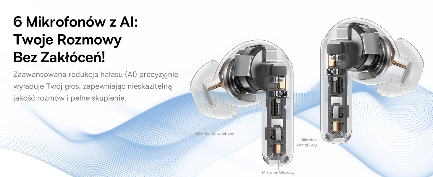 Słuchawki bezprzewodowe Baseus Bass BP1 Pro ANC Dokanałowe Bluetooth 6.0 Czarny