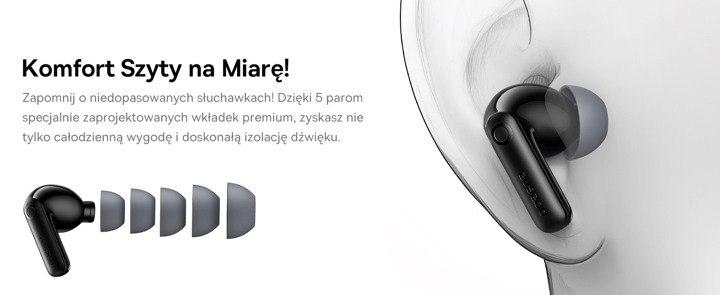 Słuchawki bezprzewodowe Baseus Bass BP1 Pro ANC Dokanałowe Bluetooth 6.0 Czarny