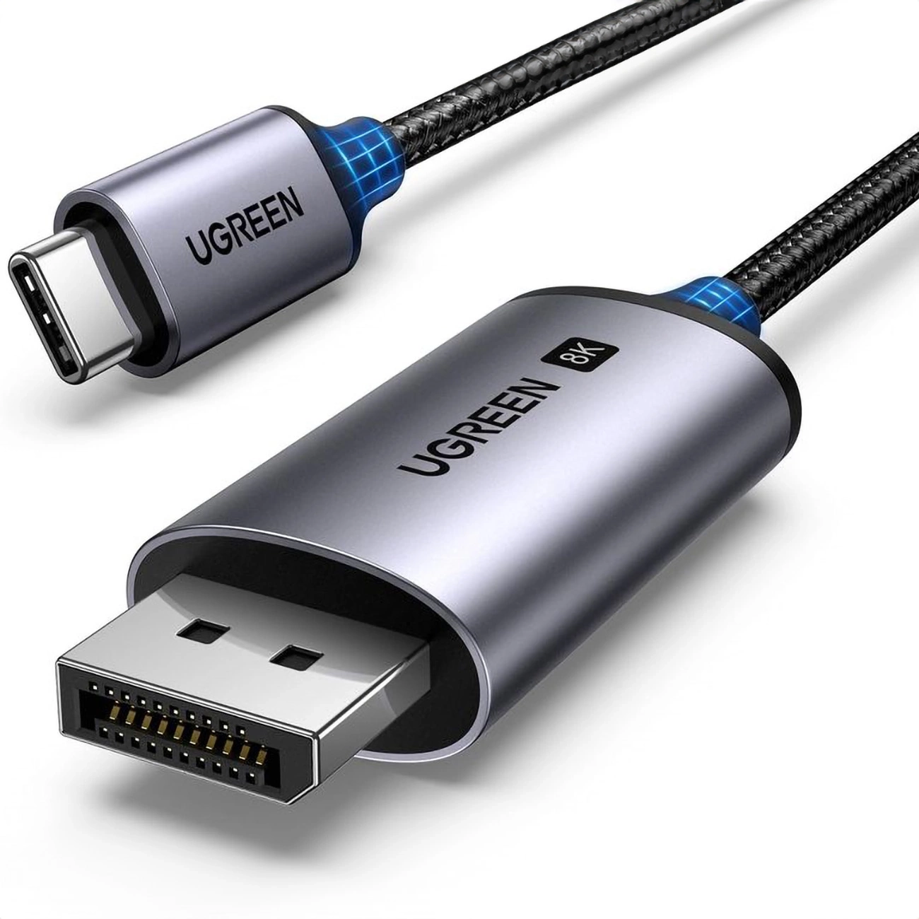 Kabel DisplayPort UGREEN CM556 USB-C - DisplayPort 8K 2m Szary