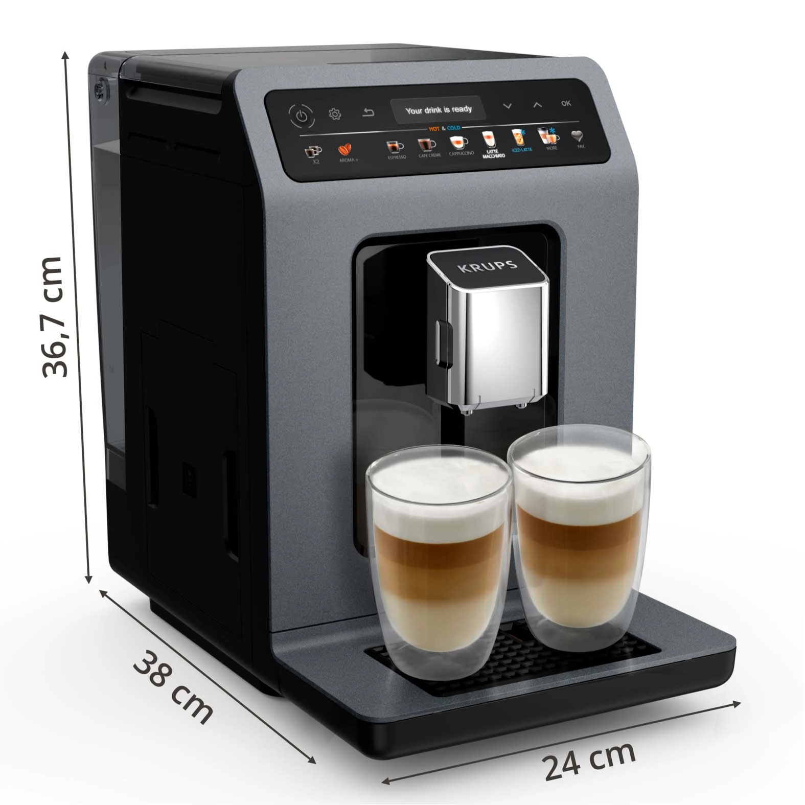 Ekspres Krups Evidence Hot & Cold EA898G Kawa mrożona