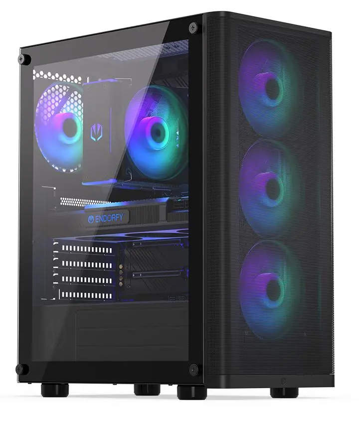 Obudowa Endorfy Ventum 200 ARGB Czarny + Spartan 5 MAX ARGB Czarny
