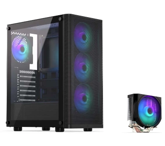Obudowa Endorfy Ventum 200 ARGB Czarny + Spartan 5 MAX ARGB Czarny