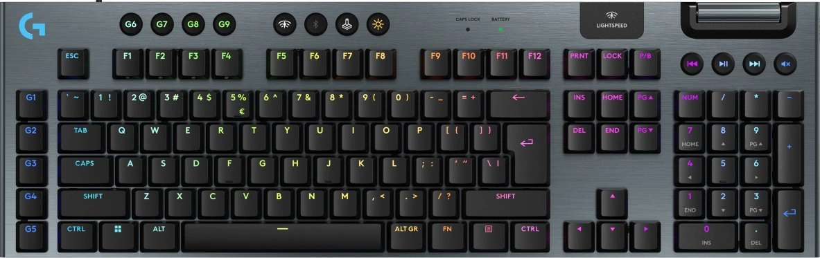 Klawiatura mechaniczna Logitech G915 X LIGHTSPEED GL Clicky Czarny