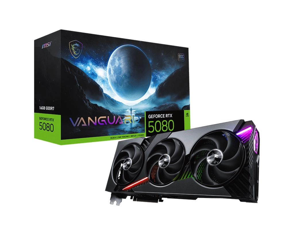 Karta graficzna MSI GeForce RTX 5080 VANGUARD SOC 16GB GDDR7 256bit DLSS 4