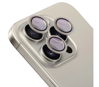 Bizon na aparat z aplikatorem Snap Lens do iPhone 15 Pro/15 Pro Max szara ramka