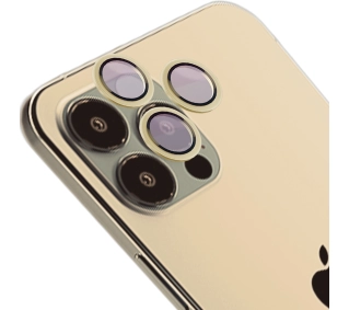 Bizon na aparat z aplikatorem Snap Lens do iPhone 12 Pro Max złota ramka