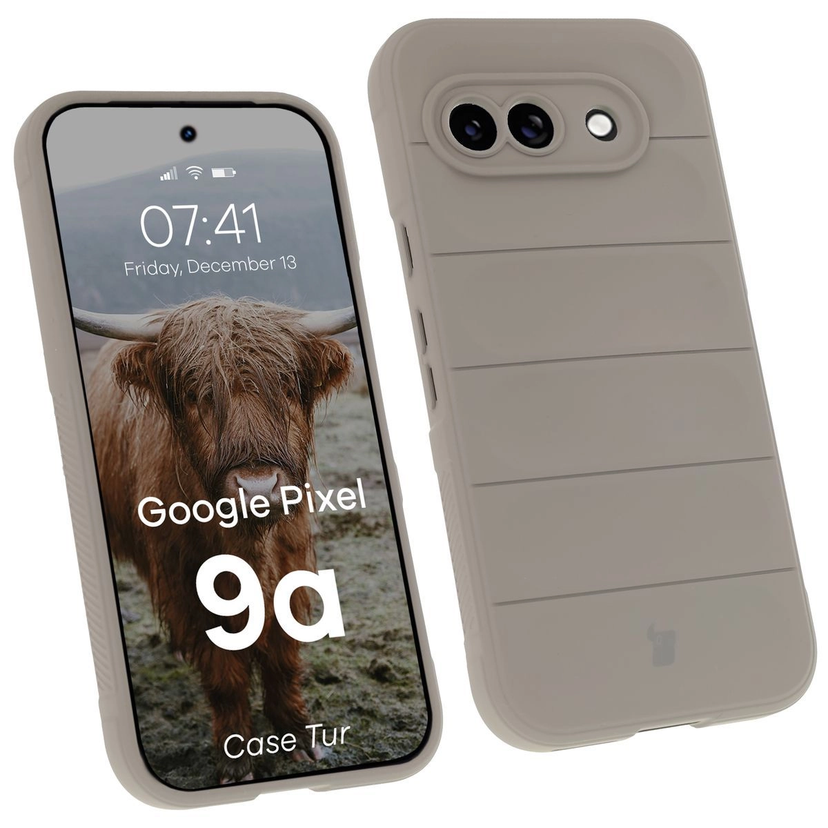Etui Bizon Tur do Google Pixel 9a Jasnoszary