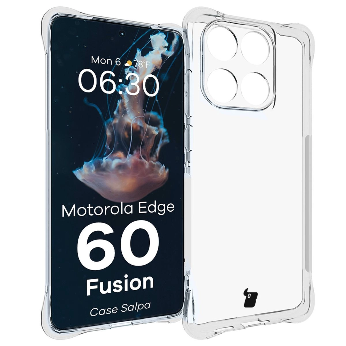 Etui Bizon Salpa do Motorola Edge 60 Fusion Przezroczysty