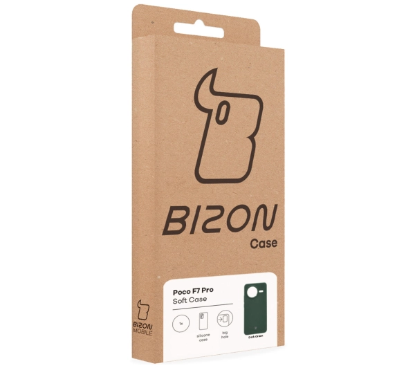 Bizon Silikonowe Soft do Xiaomi Poco F7 Pro Ciemnozielony