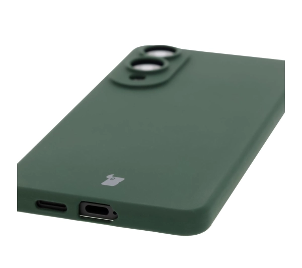 Bizon Silikonowe Soft do Samsung Galaxy S25 Edge Ciemnozielony