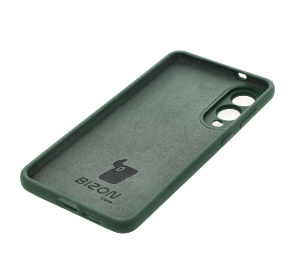 Bizon Silikonowe Soft do Samsung Galaxy S25 Edge Ciemnozielony