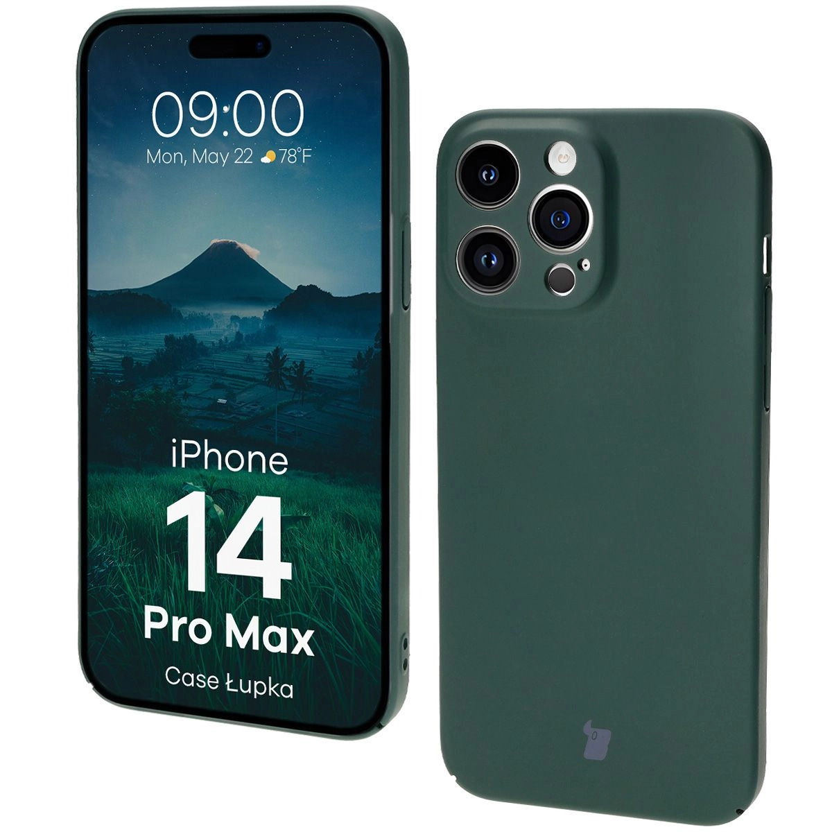 Etui Bizon Łupka do iPhone 14 Pro Max Zielony