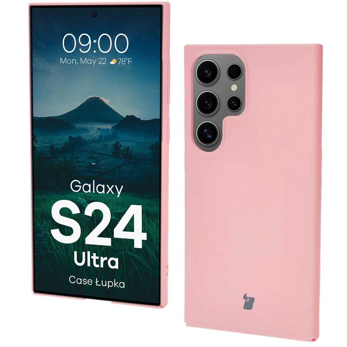 Etui Bizon Łupka Samsung Galaxy S24 Ultra Różowy