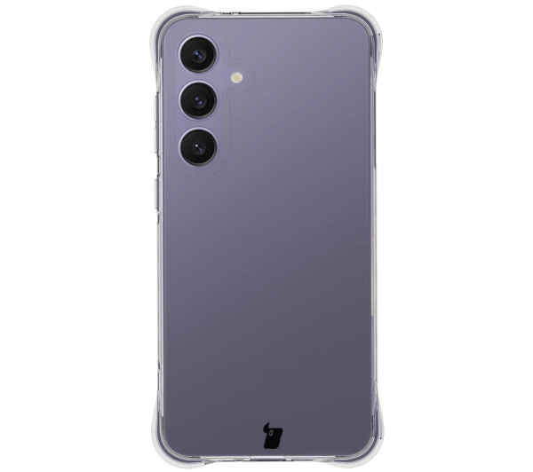 Bizon elastyczne etui Salpa + 2x szkło hartowane + szkiełko na obiektyw Clear Pack do Galaxy S24 FE
