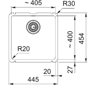 Zlewozmywak Franke KubusX KXK 110-41 Fraceram Czarny