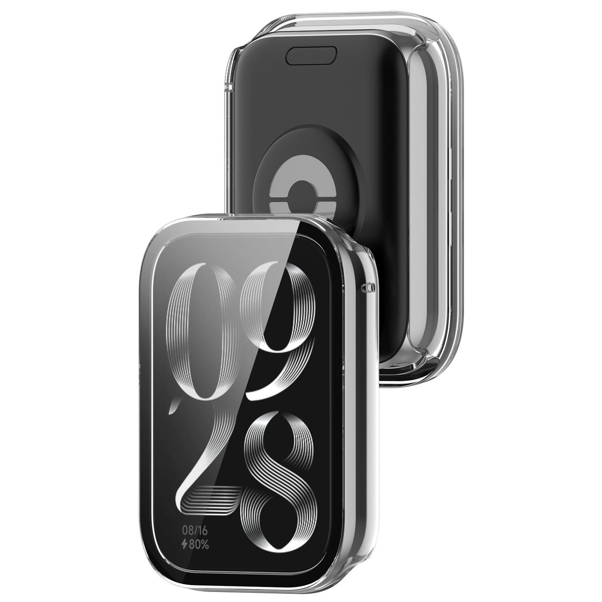 Nakładka na tarczę Bizon ze szkłem do Xiaomi Mi Smart Band 9 Pro przezroczysty