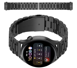 Bizon ze stali nierdzewnej do smartwatcha Aura QuickRelease 20 mm czarny