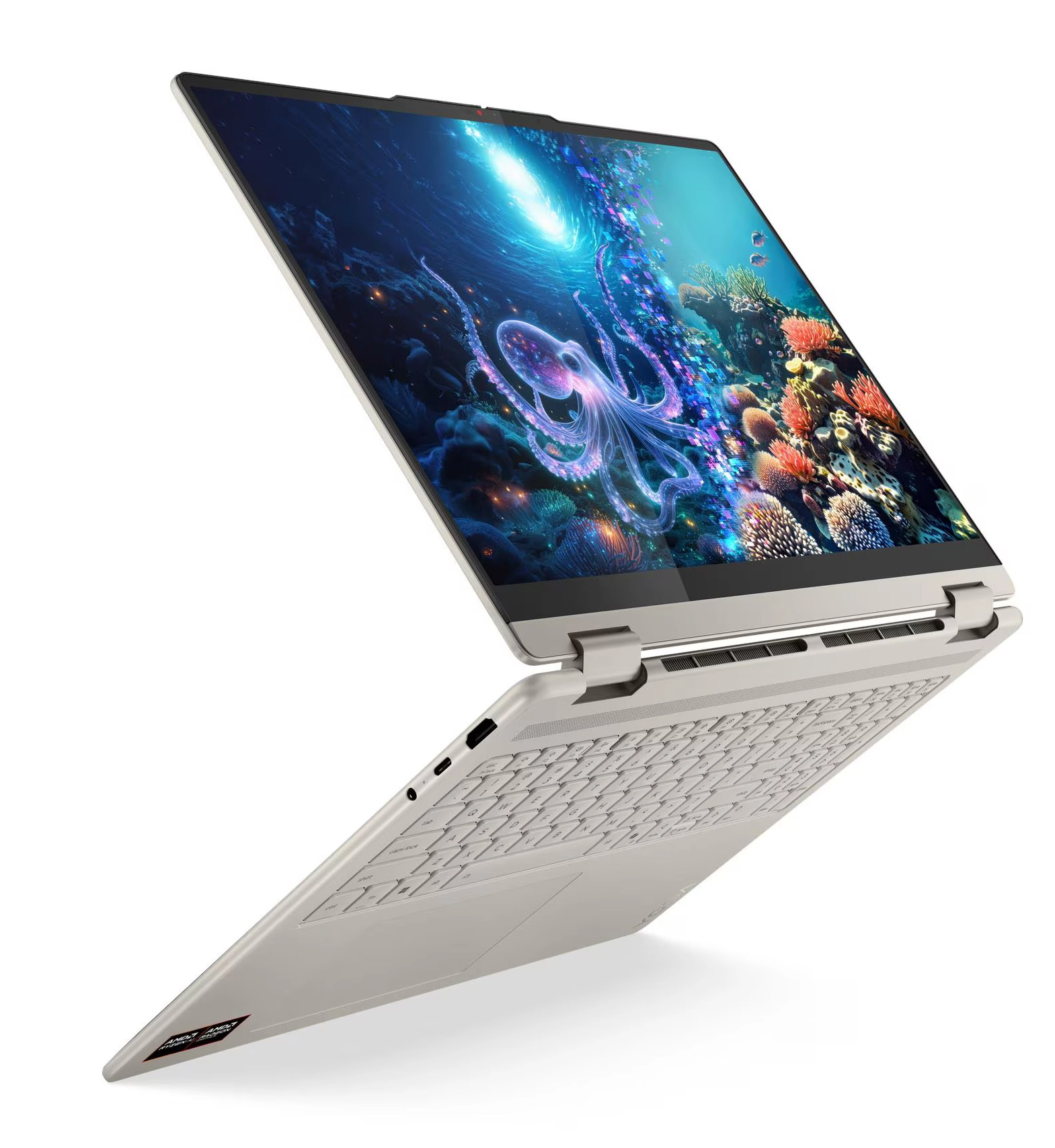 Laptop Lenovo Yoga 7 2-in-1 16AKP10 OLED 16" 120Hz Ryzen AI 7 350 16GB RAM 512GB Dysk SSD Win11 Beżowy
