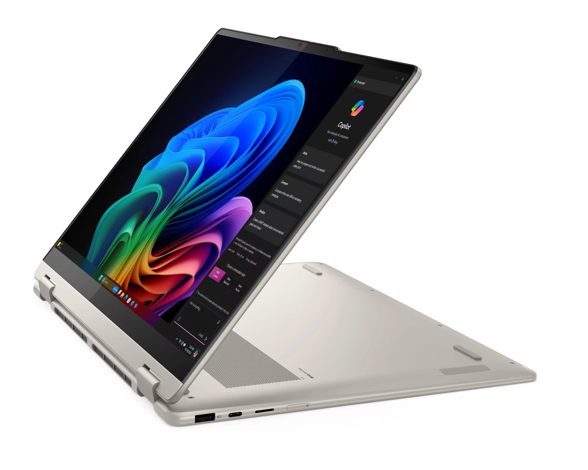 Laptop Lenovo Yoga 7 2-in-1 16AKP10 OLED 16" 120Hz Ryzen AI 7 350 16GB RAM 512GB Dysk SSD Win11 Beżowy