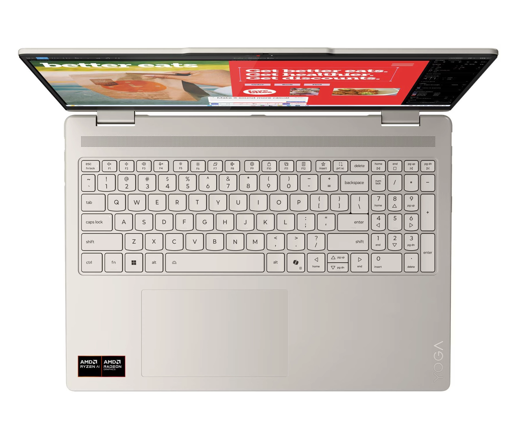 Laptop Lenovo Yoga 7 2-in-1 16AKP10 OLED 16" 120Hz Ryzen AI 7 350 16GB RAM 512GB Dysk SSD Win11 Beżowy