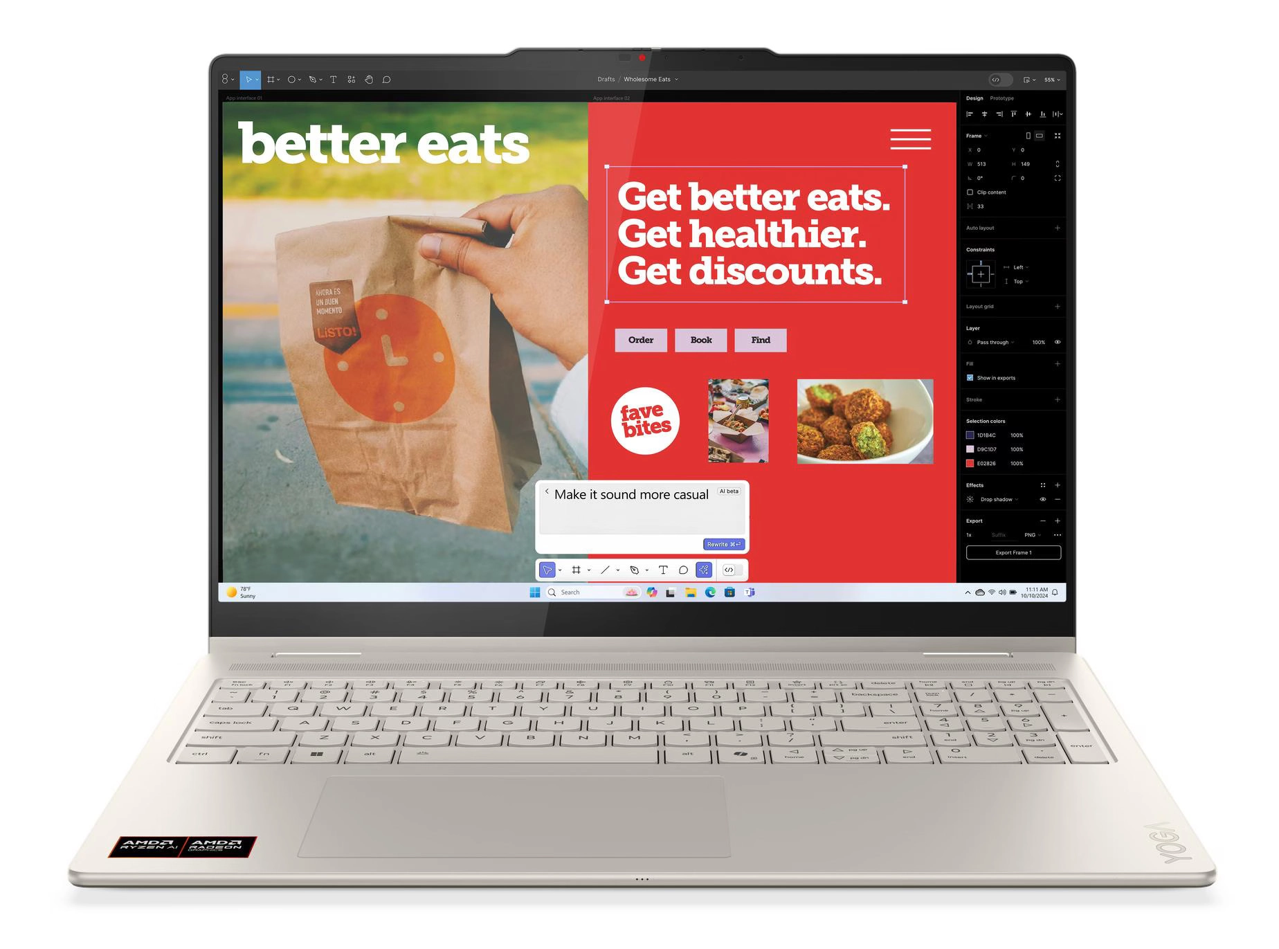 Laptop Lenovo Yoga 7 2-in-1 16AKP10 OLED 16" 120Hz Ryzen AI 7 350 16GB RAM 512GB Dysk SSD Win11 Beżowy