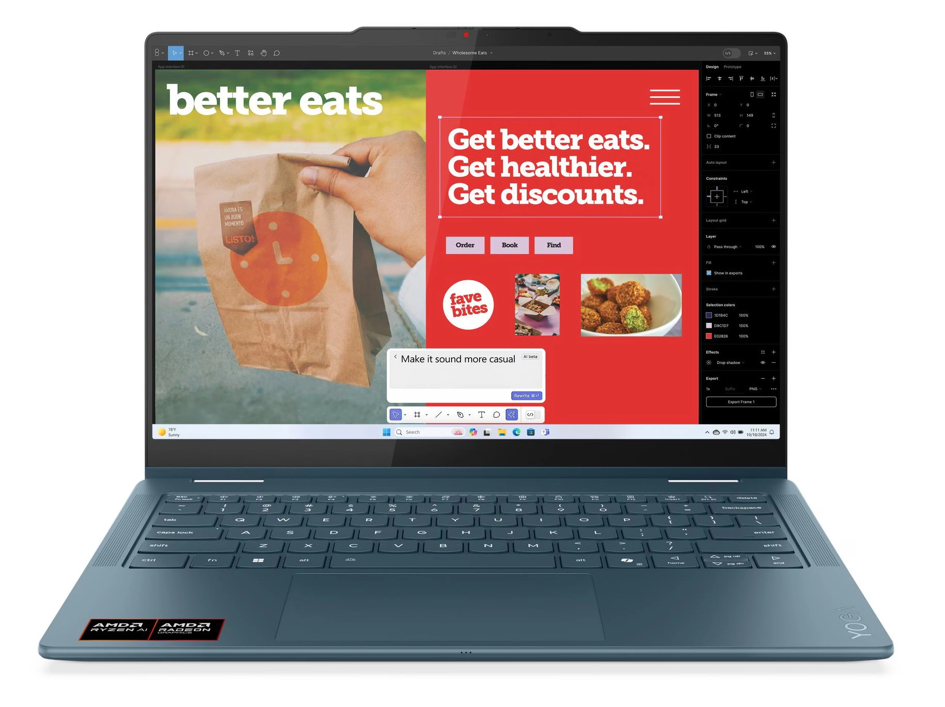 Laptop Lenovo Yoga 7 2-in-1 14AKP10 OLED 14" Ryzen AI 7 350 16GB RAM 512GB Dysk SSD Win11 Zielony Funkcje AI