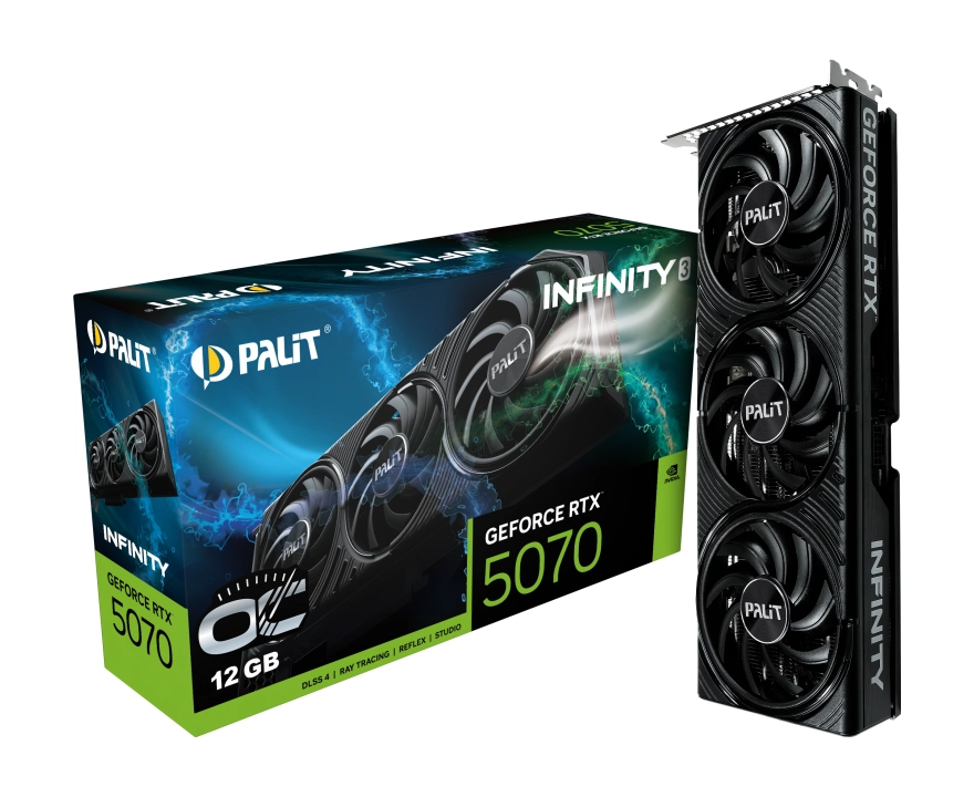 Karta graficzna Palit GeForce RTX 5070 Infinity 3 OC 12GB GDDR7 192bit DLSS 4