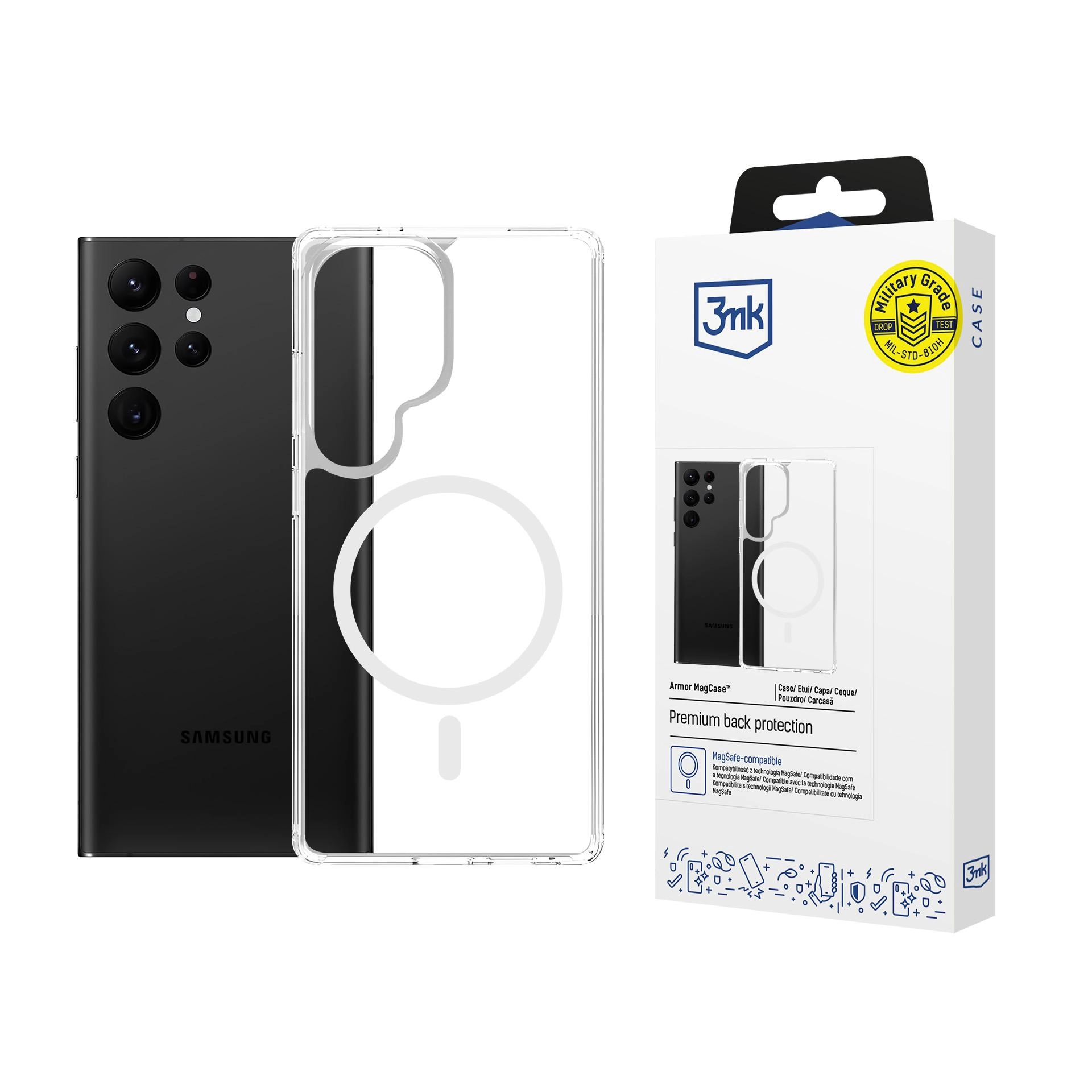 Etui 3mk Armor MagCase do Samsung Galaxy S24 Ultra Przezroczysty