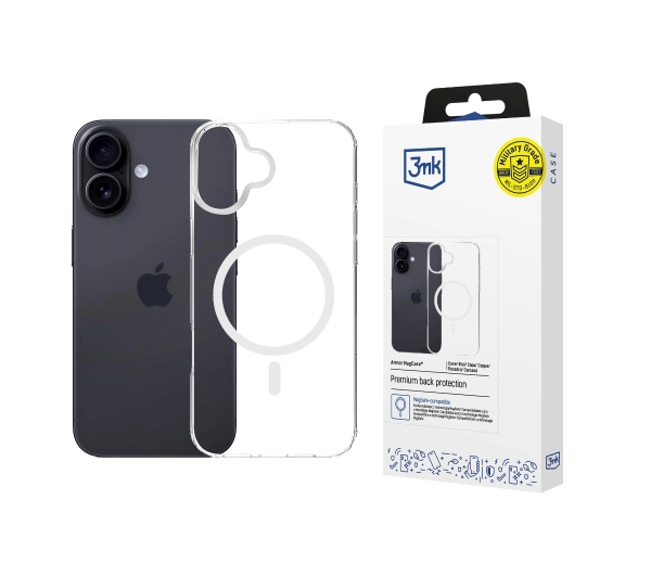 3mk Armor MagCase do iPhone 16 Przezroczysty