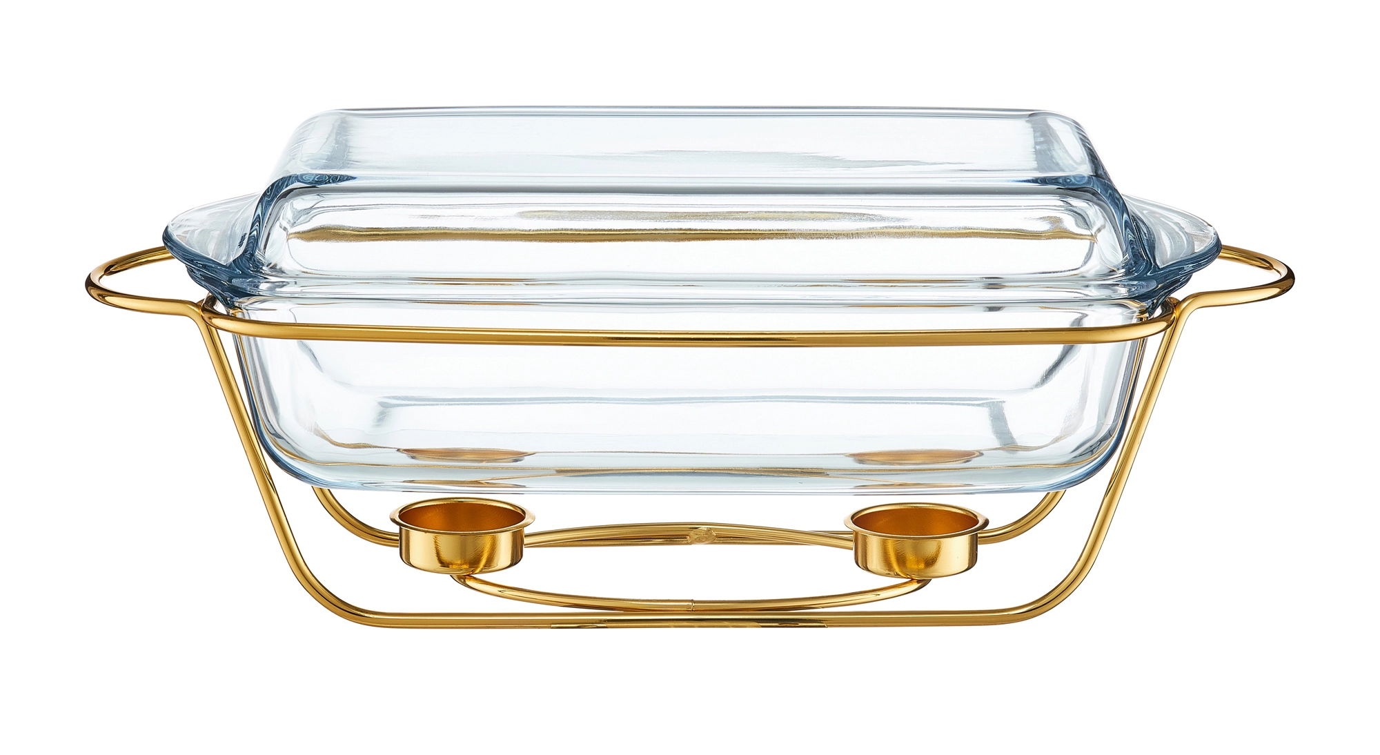 Naczynie żaroodporne Ambition z podgrzewaczem Saule 3,9l Złoty