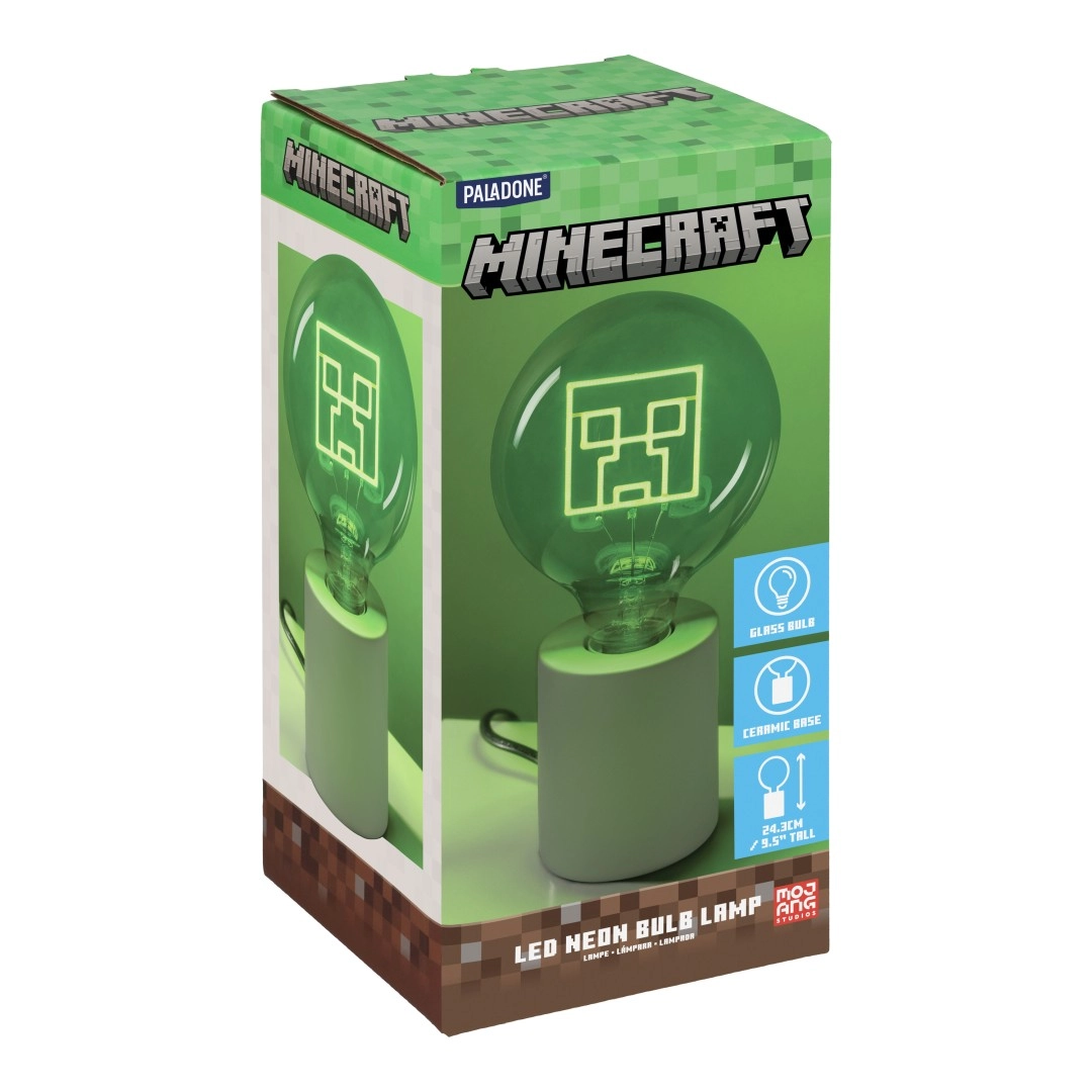 Lampka Paladone LED Neon Bulb Lamp Minecraft Creeper