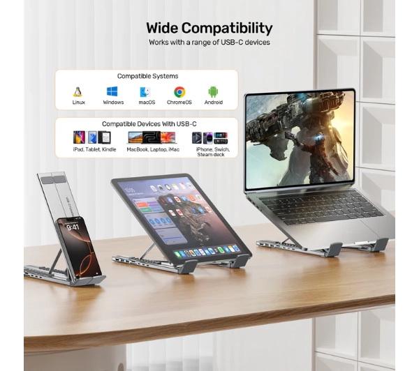 Unitek D1137AGY01 z hubem/HDMI/PD/SD