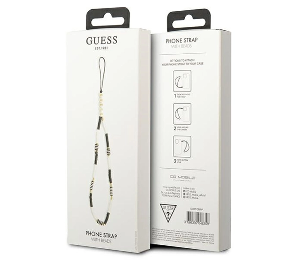 Guess Heishi Beads Czarno-biały