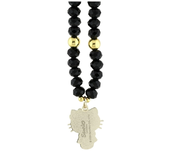 Hello Kitty Pearls and Beads Kitty Charm Czarny