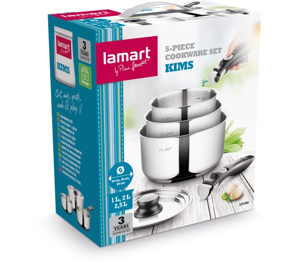 Lamart Kims LT1009 Indukcja Stal nierdzewna 5 elementów