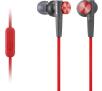 Słuchawki przewodowe Sony MDR-XB50AP Dokanałowe Mikrofon Czerwony