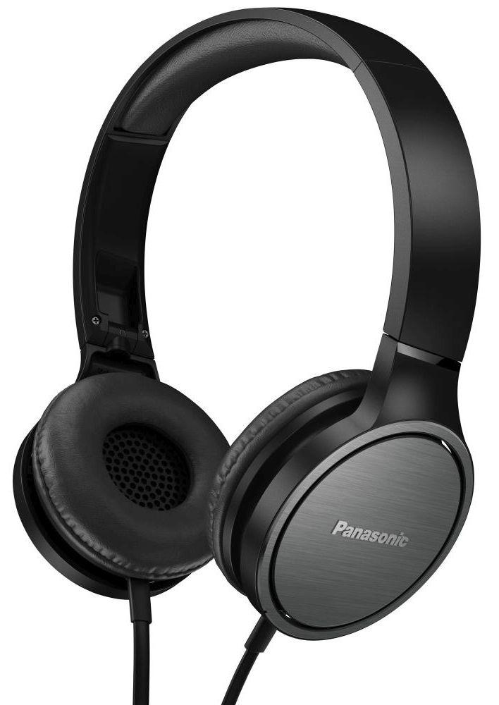Słuchawki przewodowe Panasonic RP-HF500ME-K - nauszne - mikrofon