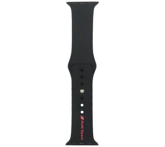 Pasek AUDI Sport Red Logo Silicone Watch Strap do Apple Watch 40/41/42mm Czarny