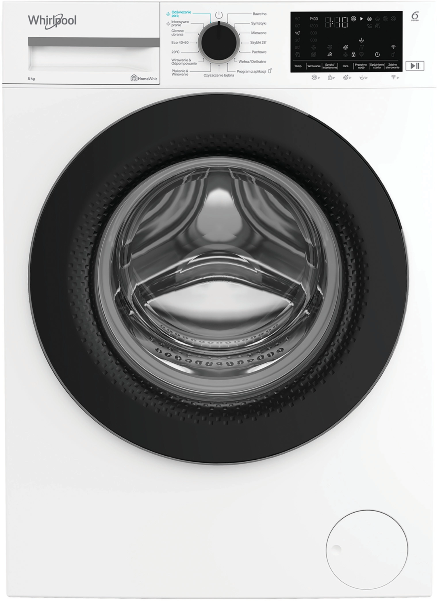 Pralka Whirlpool WAM 87WB PL AI AdaptiveWash Funkcje AI 8kg 1400obr/min Zdalne sterowanie