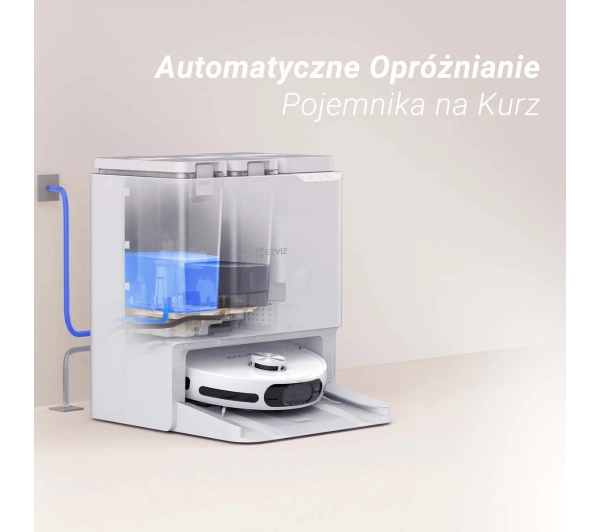 Ezviz RS20 Pro Funkcja mopowania Stacja oczyszczająca Tworzenie mapy pomieszczenia 65dB Biały AI - Kup na Raty - RRSO 0%