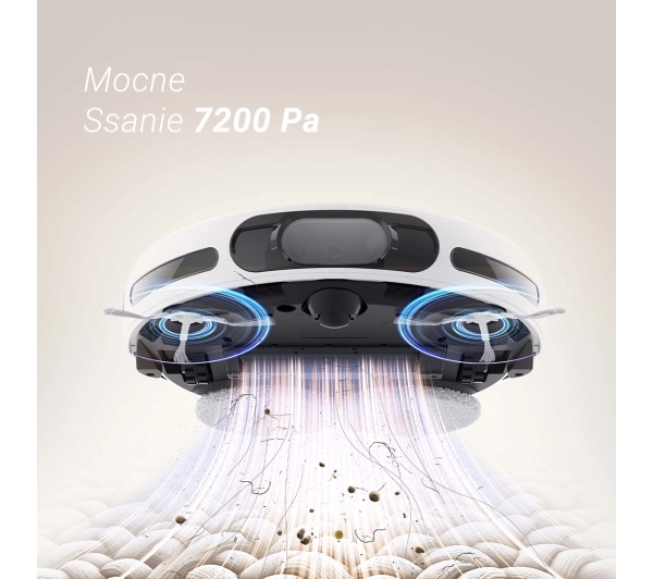 Ezviz RS20 Pro Funkcja mopowania Stacja oczyszczająca Tworzenie mapy pomieszczenia 65dB Biały AI - Kup na Raty - RRSO 0%